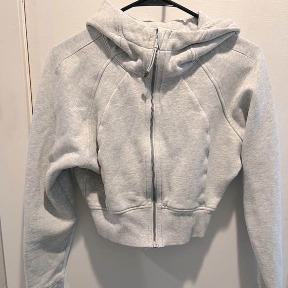 lululemon athletica Tops - Light gray Lululemon full zip scuba hoodie